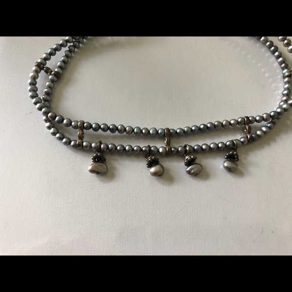 Sterling & genuine fresh water pearl choker. - Picture 5 of 5
